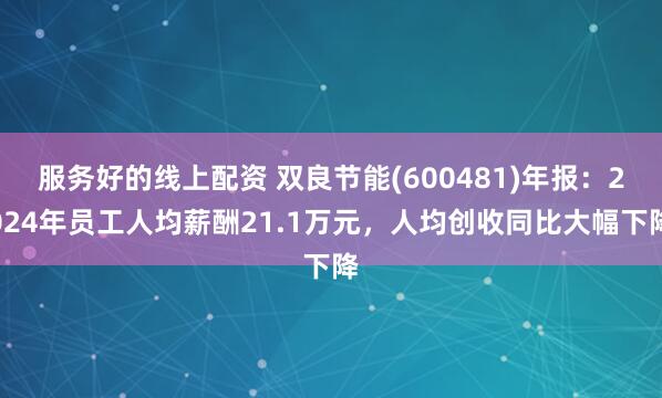 服务好的线上配资 双良节能(600481)年报：2024年员工人均薪酬21.1万元，人均创收同比大幅下降