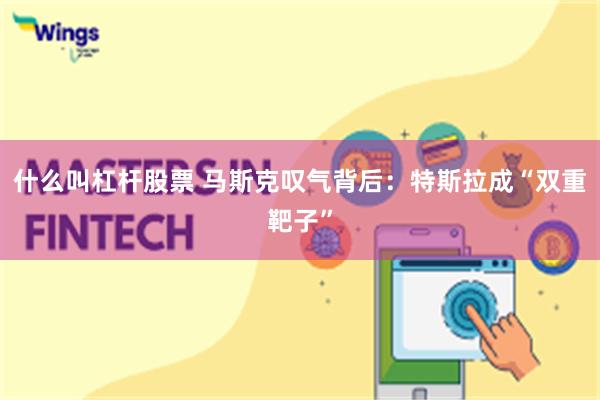 什么叫杠杆股票 马斯克叹气背后：特斯拉成“双重靶子”