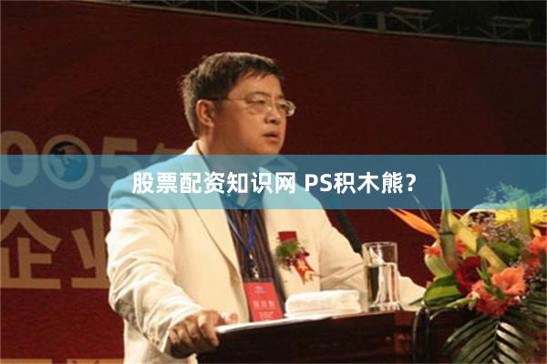 股票配资知识网 PS积木熊?