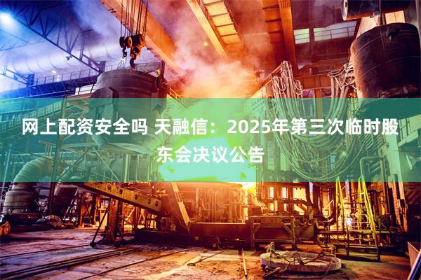 网上配资安全吗 天融信：2025年第三次临时股东会决议公告